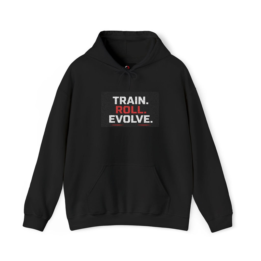 Train. Roll. Evolve. Hoodie — Motivational Fitness Hoodie