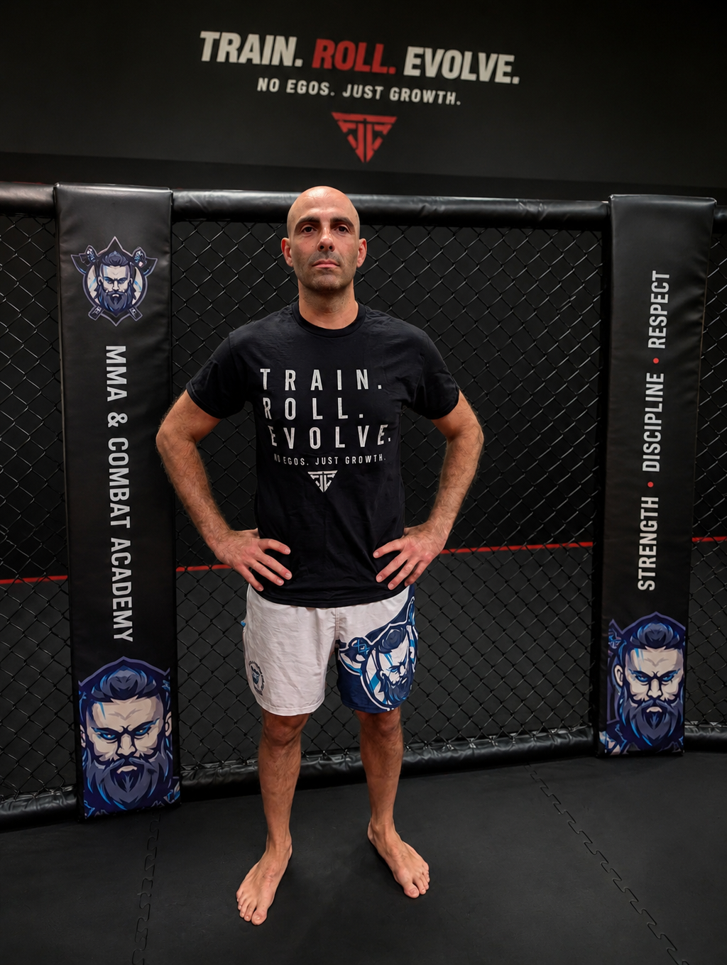 Train. Roll. Evolve. Workout Tee — No Egos, Just Growth Gym T-Shirt